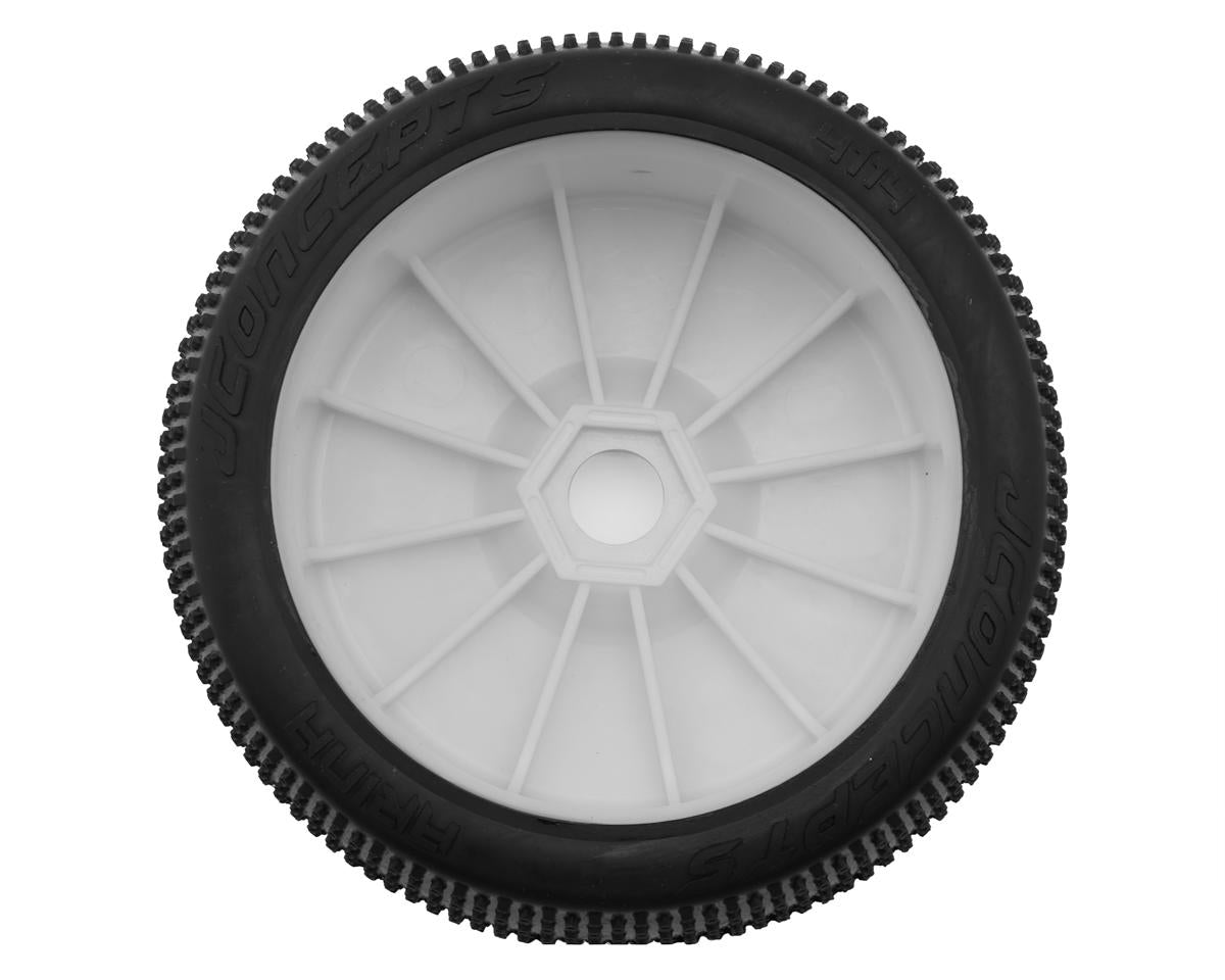 JConcepts Arina Pre-Mounted 1/8th Buggy Tires (White) (2) (Green) JCO4114-12