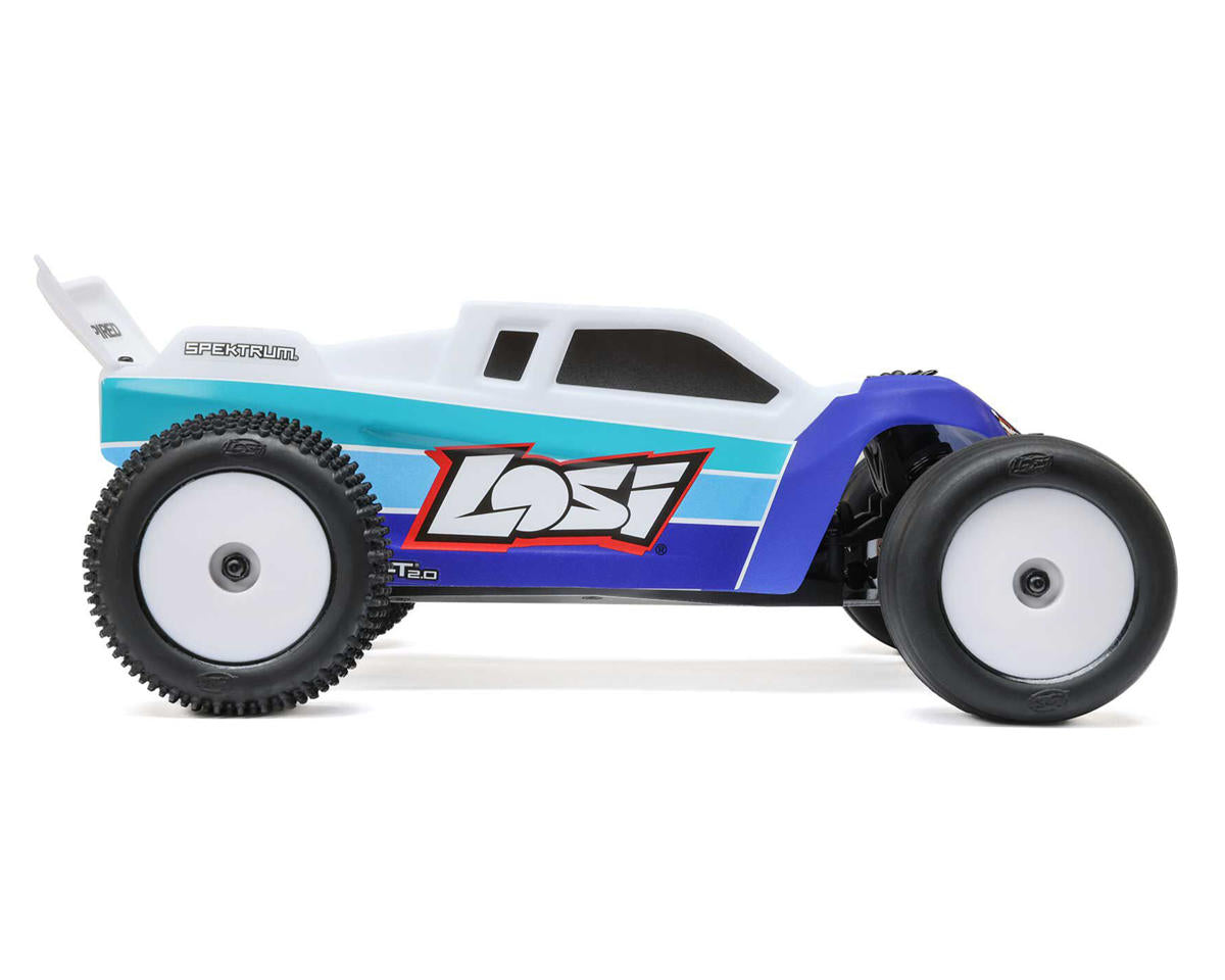 Losi Mini-T 2.0 V2 1/18 RTR 2WD Brushless Stadium Truck (Blue) LOS-1056T2