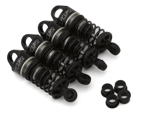 Losi NASCAR® Pre-Assembled Oil-Filled Aluminum Threaded Shock Set (Black) (4) LOS-1931