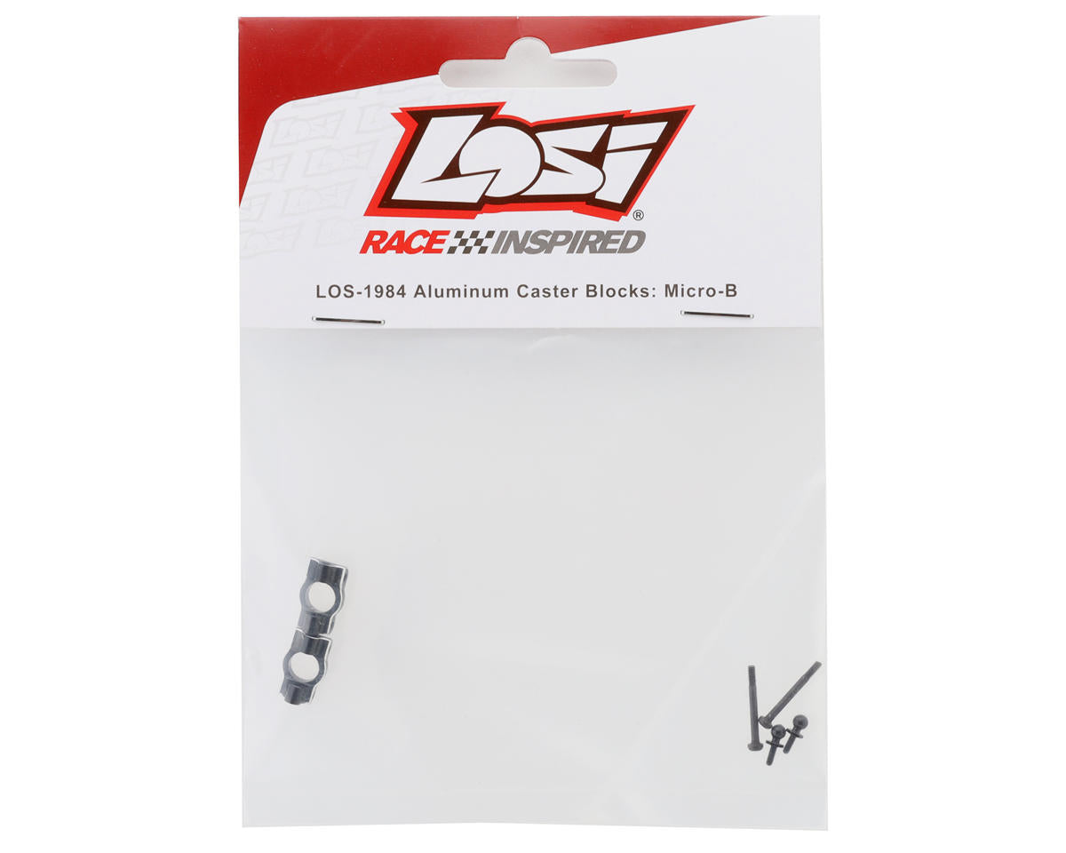 Losi Micro-B Micro-T Aluminum Caster Blocks (2) w/Hardware LOS-1984