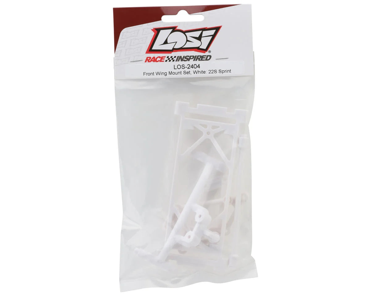 LOSI: 22S Sprint Front Wing Mount Set, White LOS-2404