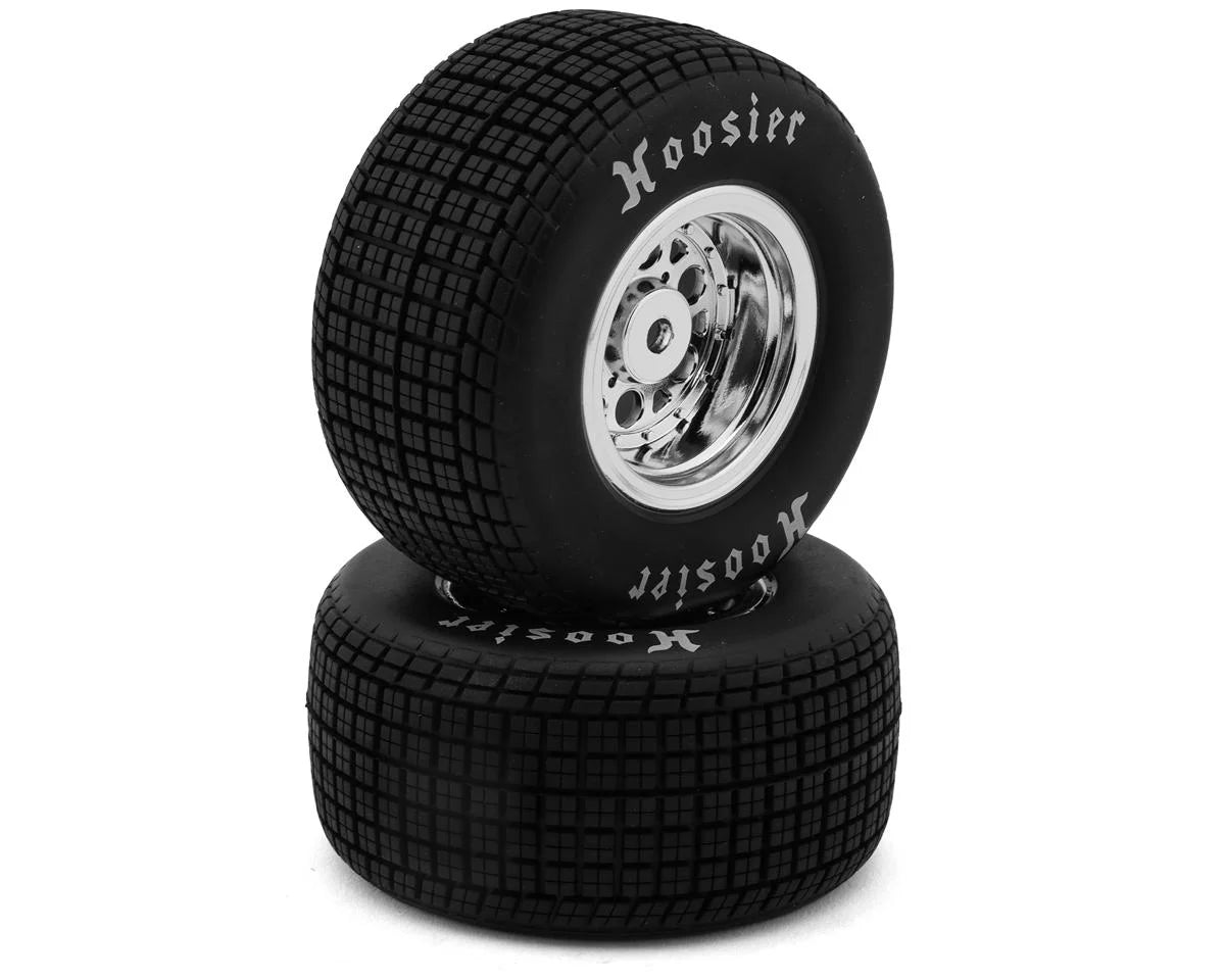 Losi 22S Sprint Rear Pre-Mounted Hoosier Tires (Chrome) (2) (Hard) LOS-2425