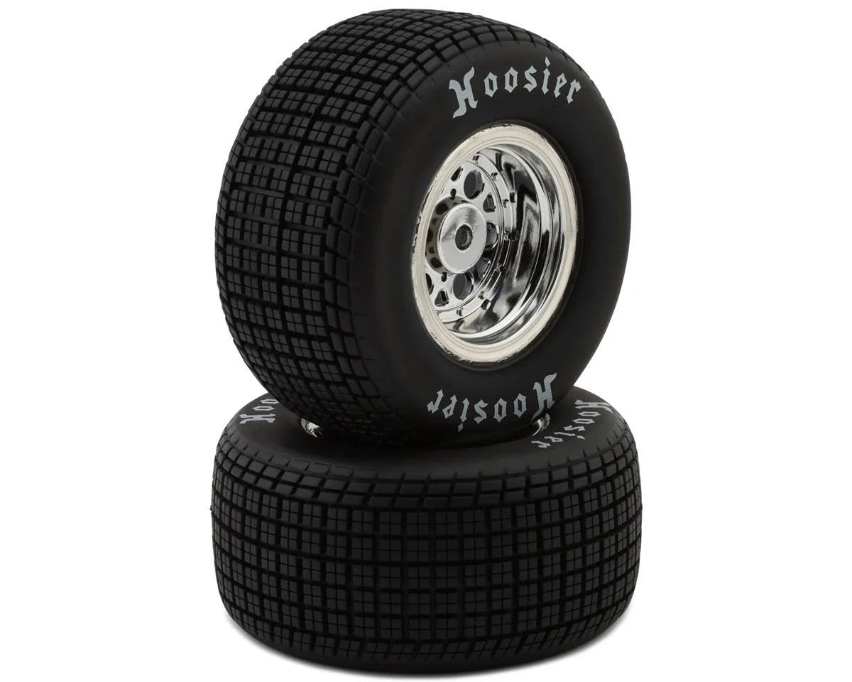 Losi 22S Sprint Rear Pre-Mounted Hoosier Tires (Chrome) (2) (Soft)  LOS-2442
