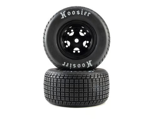Losi 22S Dirt Late Model Hoosier 1/10 Pre-Mounted Tires (Black) (2) (Soft) (Front/Rear) LOS-4247