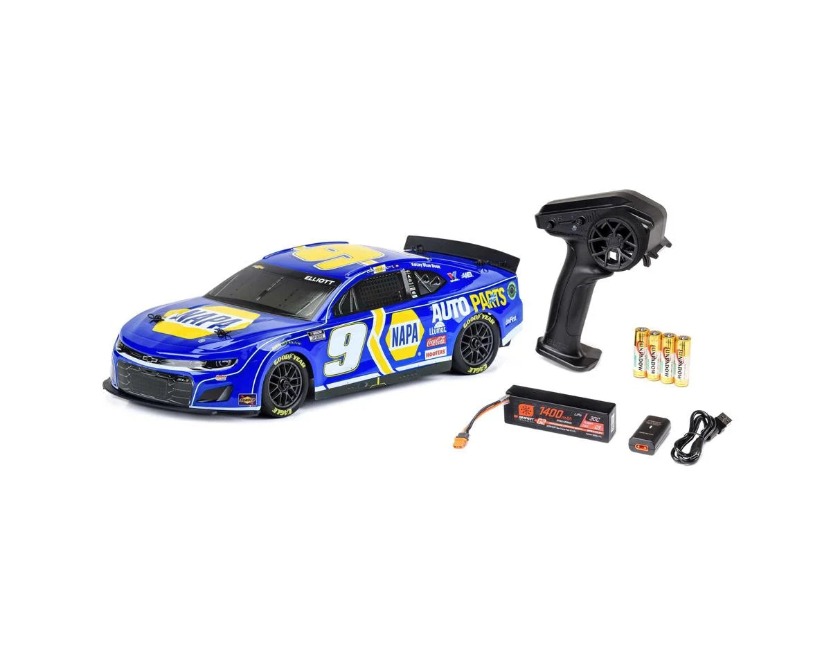 Losi 1/12 NASCAR AWD RTR Race Car w/Chase Elliott #9 NAPA 2024 Chevy Camaro Body & 2.4GHz Radio  LOS1122409