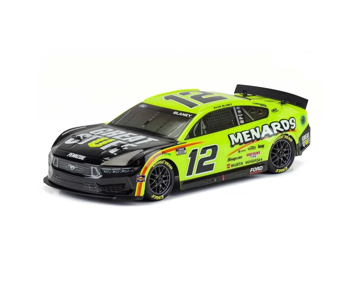 Losi 1/12 NASCAR AWD RTR Race Car w/Ryan Blaney #12 Menards 2024 Ford Mustang Body & 2.4GHz Radio LOS1122412