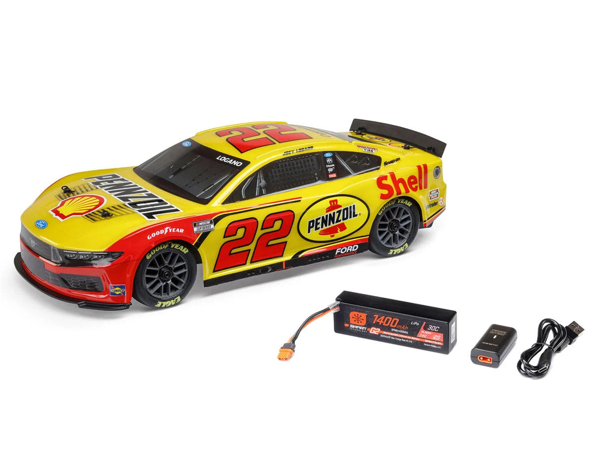 Losi NASCAR #22 Ford Mustang 1/12 2S AWD RTR On-Road Car (Joey Logano) LOS1122522