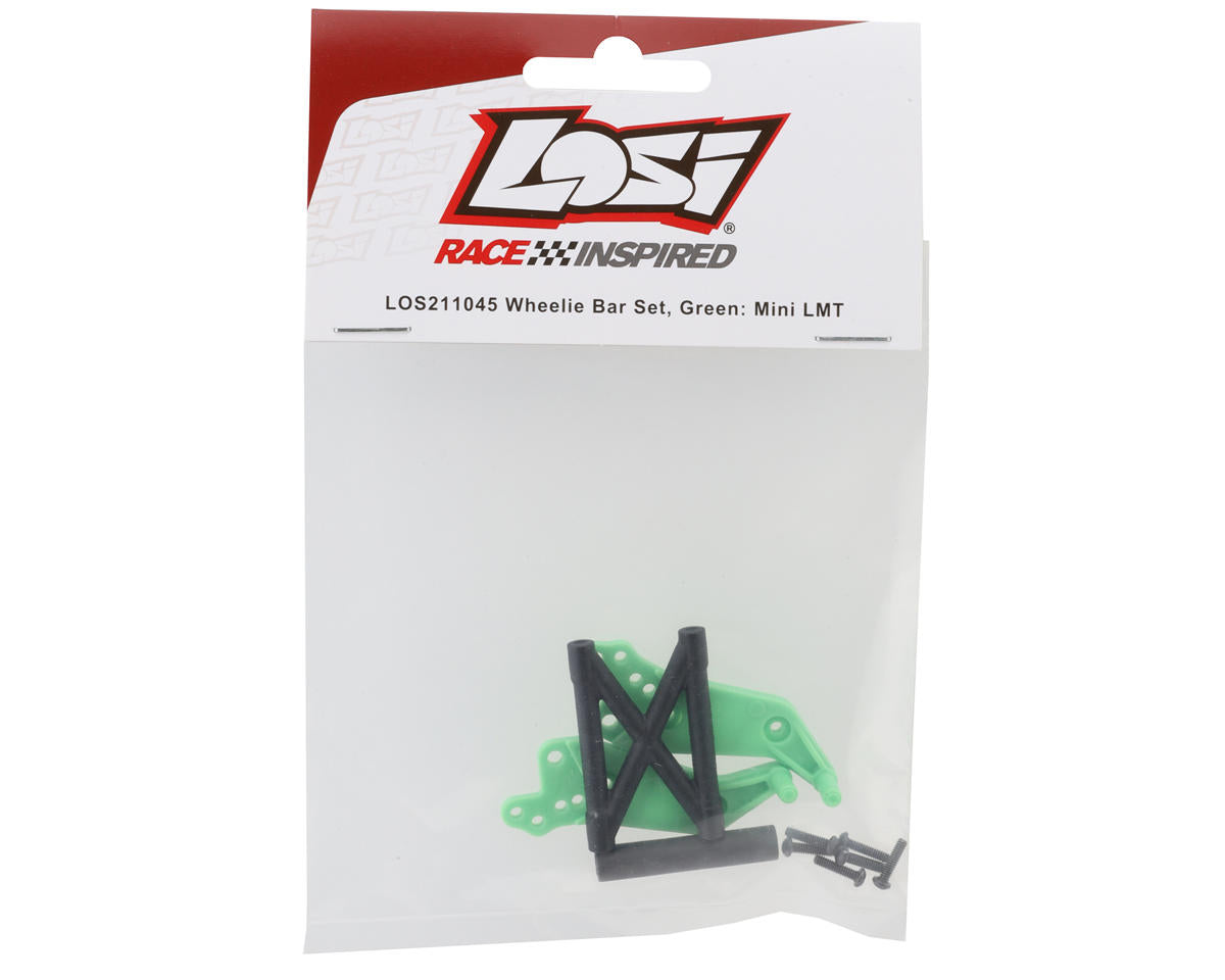 Losi Mini LMT Wheelie Bar Set (Green) LOS211045