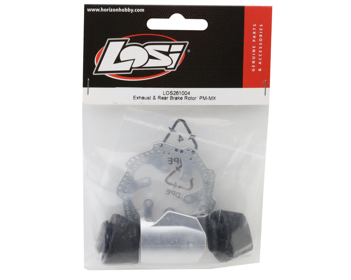 Losi Promoto-MX Exhaust & Rear Brake Rotor LOS261004