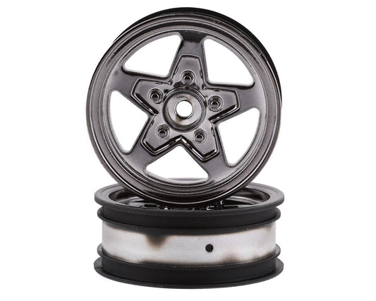 Losi 22S Drag Front Wheel (Black Chrome) (2) LOS43049