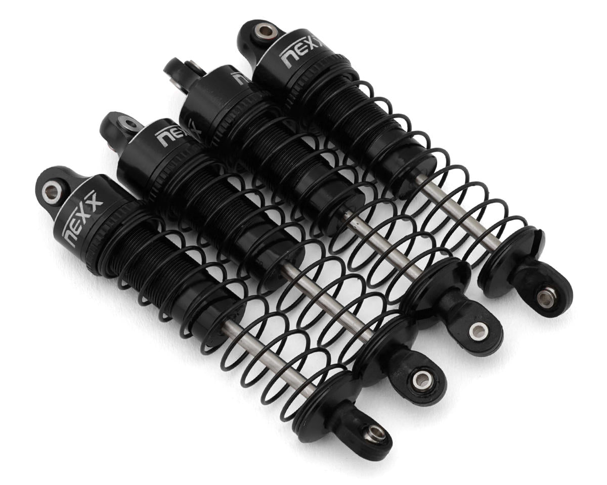 NEXX Racing Losi Mini LMT Aluminum 65mm Oil-Filled Threaded Shocks (Black) (4) NX-465-B