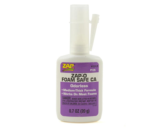 Pacer Technology Zap-O Odorless Foam Safe CA Glue (0.7oz) PT-25