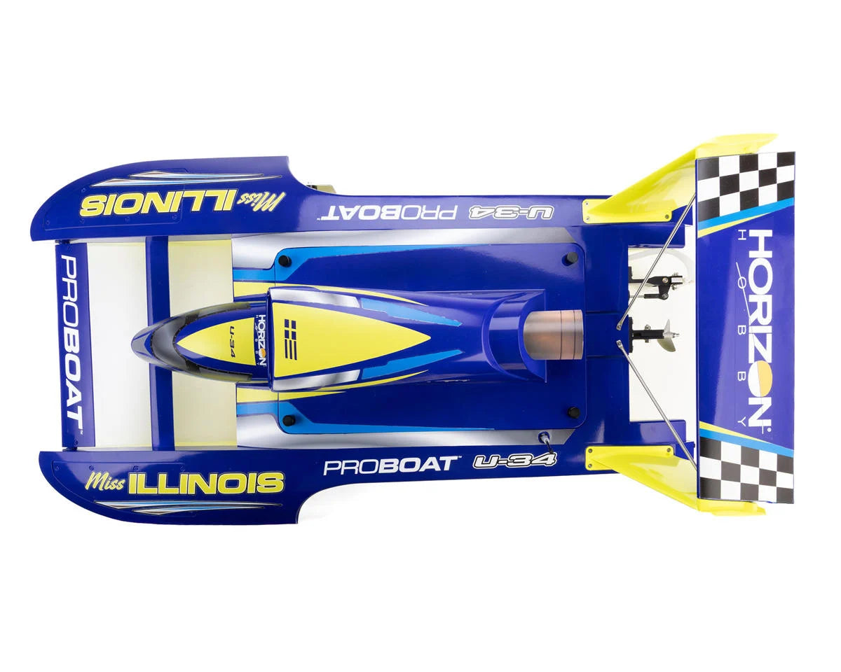 Pro Boat U-34 34" Miss Illinois RTR Brushless Hydroplane Boat w/DX3 2.4GHz Radio PRB-2072T1