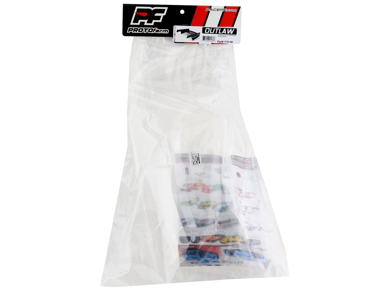 Protoform Nissan GT-R R35 Pro-Mod 1/10 Outlaw Drag Racing Wing Set (Clear) PRM1733-00