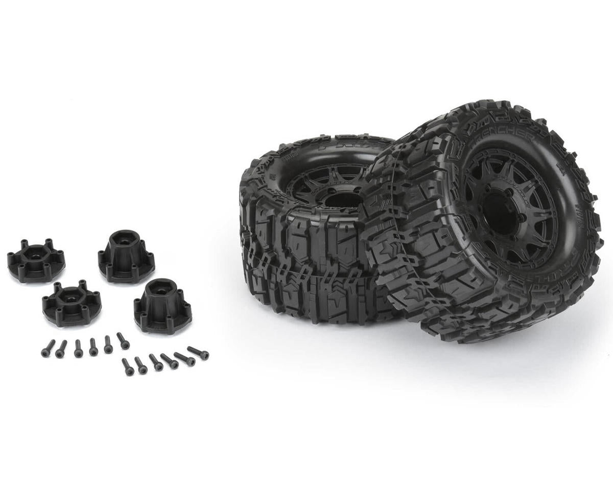 Pro-Line Trencher HP Belted 2.8" Pre-Mounted Truck Tires (M2) (2) (Black) w/Raid Rear Wheels 1016810