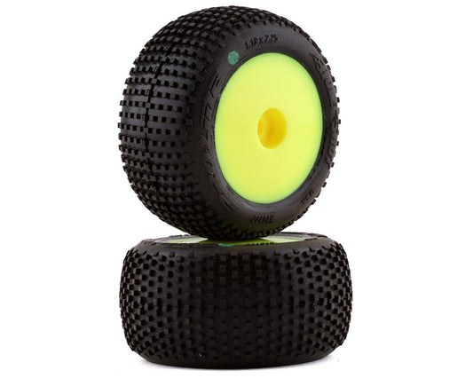 Pro-Line Mini-T 2.0 Hole Shot Pre-Mounted Tires (Yellow) (2) PRO10177-12