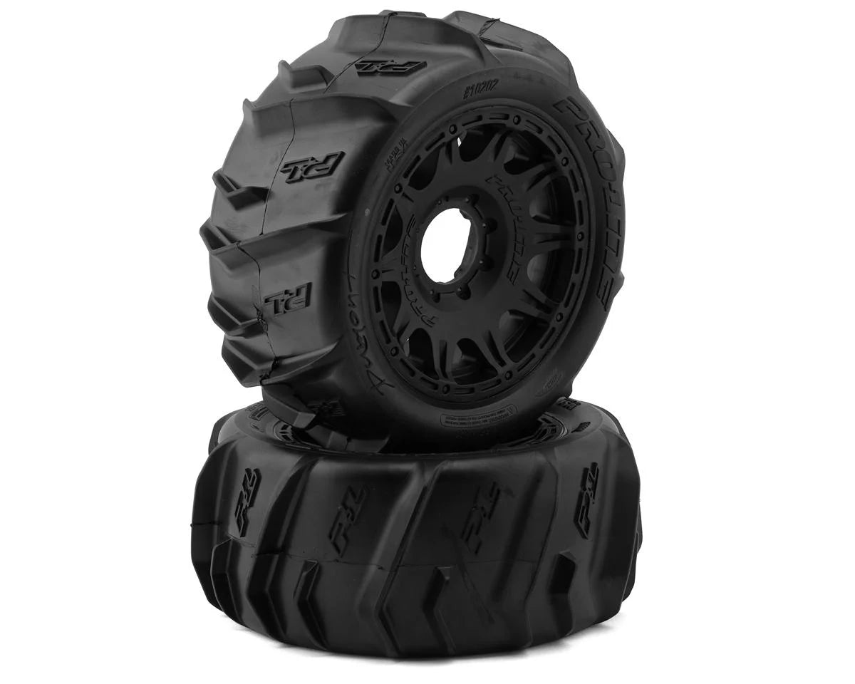 Pro-Line Dumont Paddle 5.7" Pre-Mounted Tires w/Raid Wheels (Black) (2) (Medium) w/24mm Hex PRO10202-11