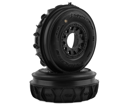 Pro-Line Dumont Paddle/Rib 2.2/3.0 Pre-Mounted Front Tires w/Raid Wheels (CR3) (Black) (2) w/12mm Removable Hex 10212-10