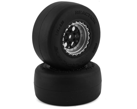 Pro-Line Losi 1/16 Mini Drag Reaction Rear Pre-Mounted MTD Tires (8mm) (2) (Soft) w/Showtime+ Wheels PRO1021810