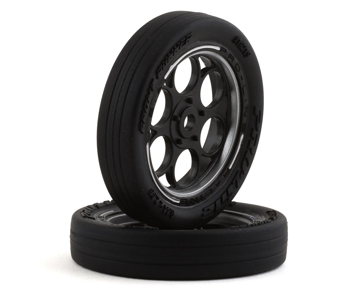Pro-Line 1/16 Front Runner Front MTD No-Prep Drag Tires (Black/Silver) (2) w/8mm Wheel Hex pro1021910