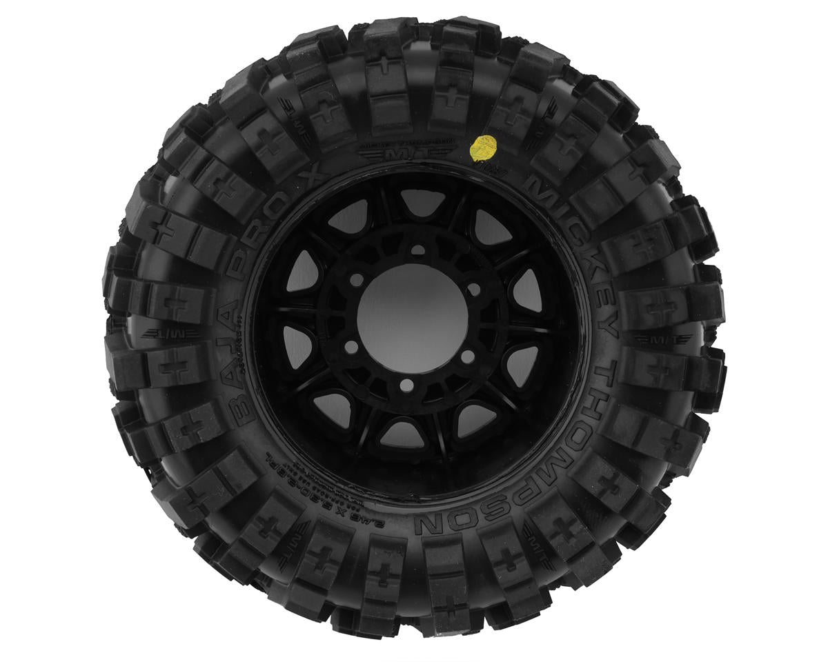 Pro-Line Mickey Thompson Baja Pro X 2.8" Pre-Mounted Tires w/Raid Rear Wheels (2) (Black) w/12mm Removable Hex PRO1023710