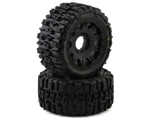 Pro-Line Trencher 5.7" Pre-Mounted Tires w/Raid Wheel (Black) (2) w/24mm Hex PRO10240-10