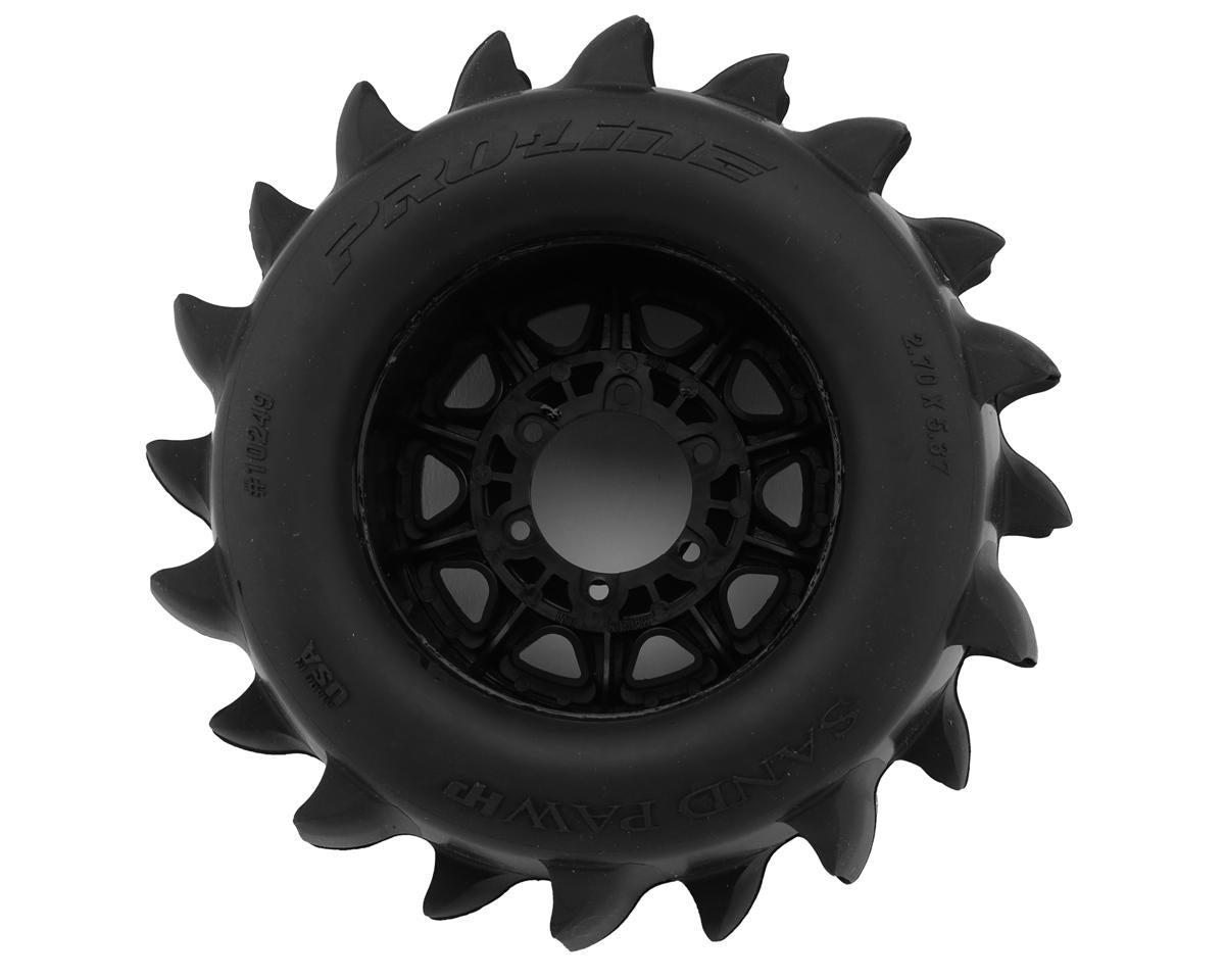 Pro-Line Sand Paw HP Belted 2.8" Pre-Mounted Truck Tires (Black) (2)  PRO1024910