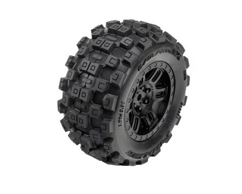 Pro-Line Arrma Mini Kraton Badlands Pre-Mounted Tires w/Split Six Wheels (Black) (2) w/12mm Hex PRO103011