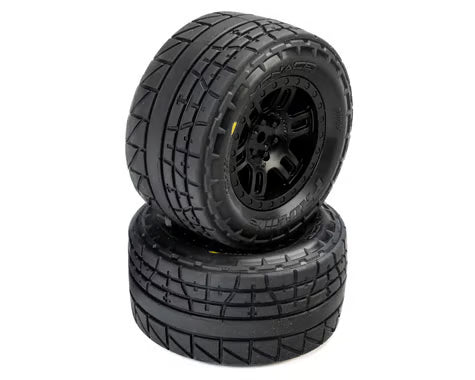 Pro-Line Menace Street Pre-Mounted Tires w/Split Six Wheels (Black) (2) w/12mm Hex PRO1034-510