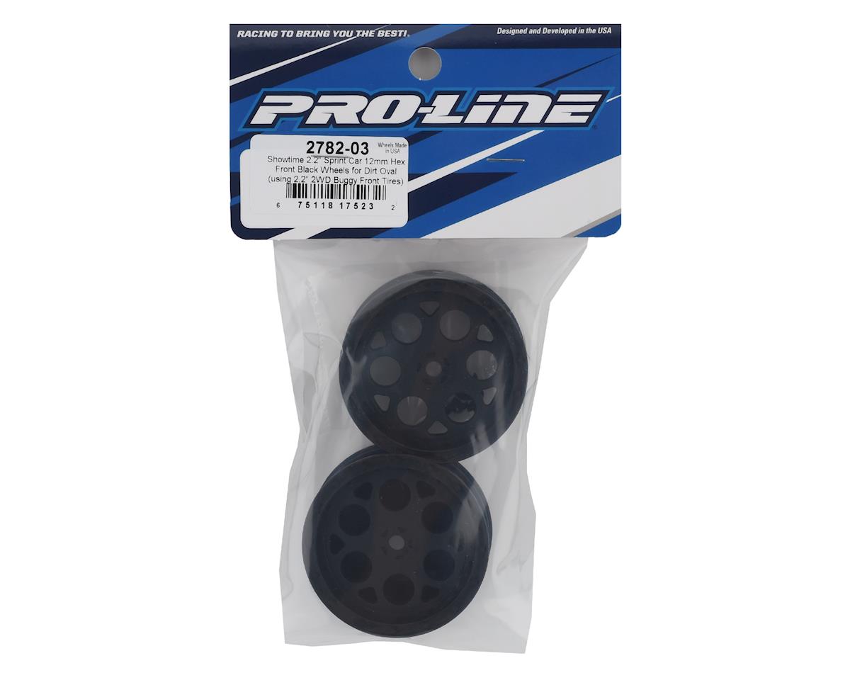 Pro-Line Showtime 2.2" Sprint Car Front Sprint Wheels (Black) w/12mm Hex PRO2782-03