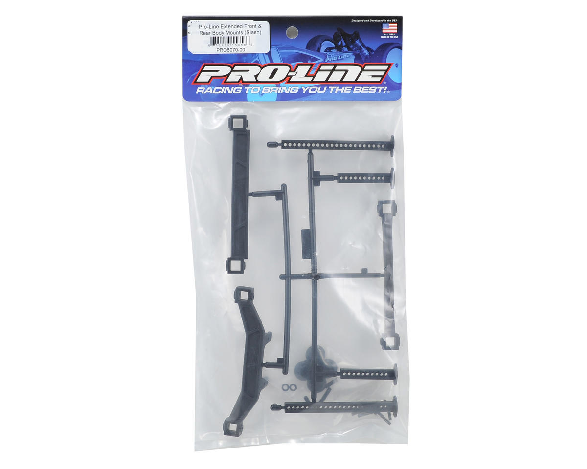 Pro-Line Extended Front & Rear Body Mount Set (Slash) 6070-00