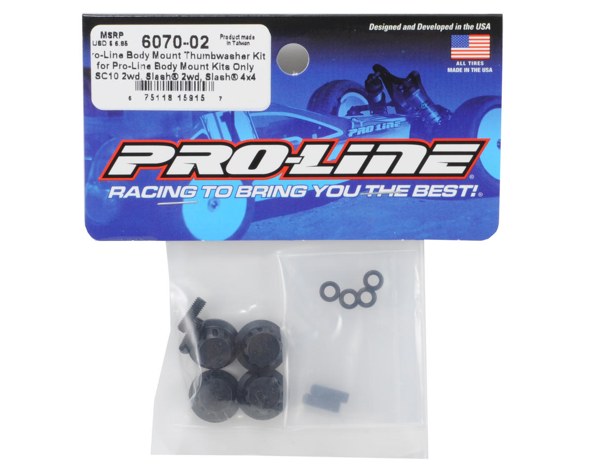 Pro-Line Extended Body Mount Thumbwasher Kit (4) 6070-02