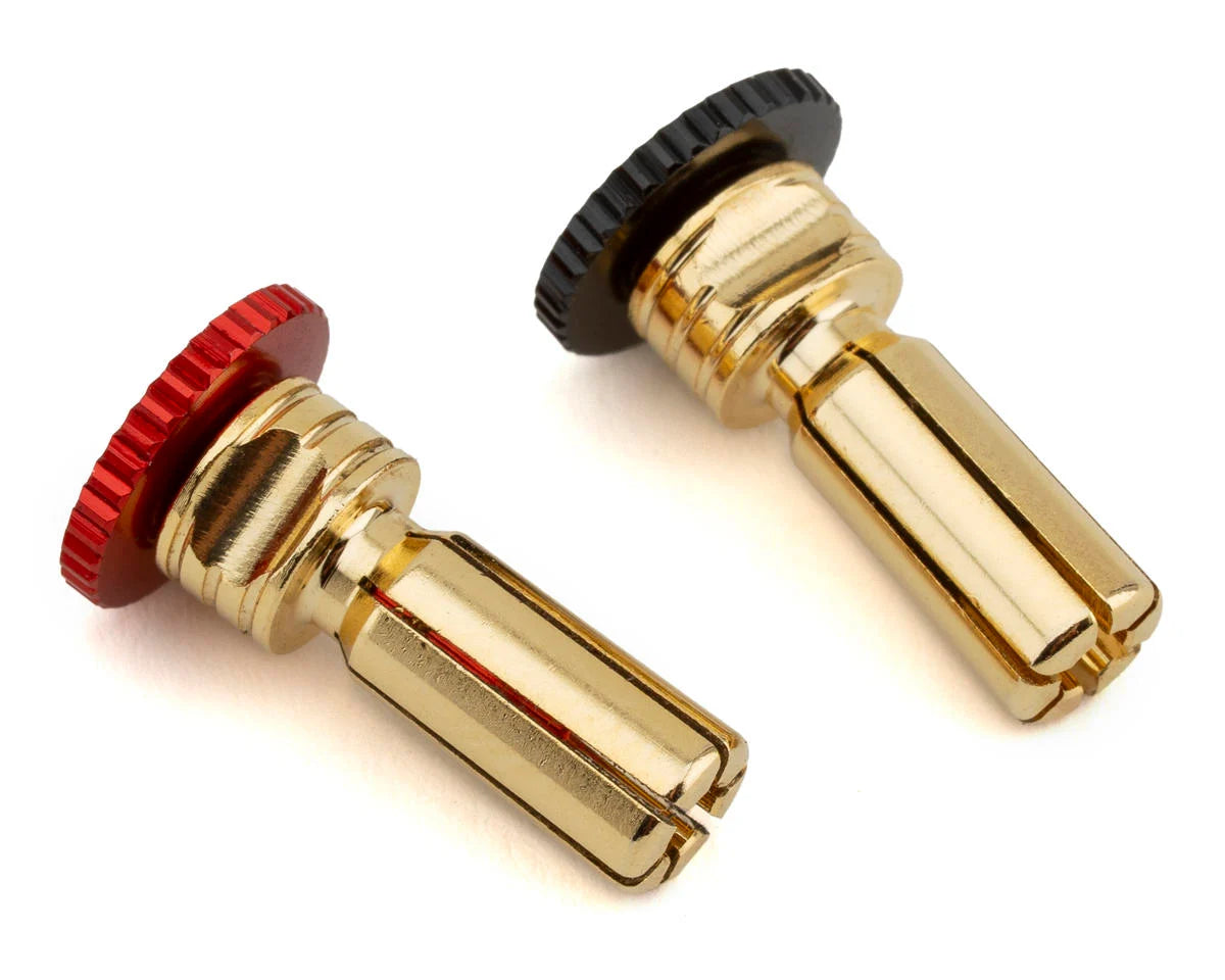 ProTek RC Twist Lock Adjustable Bullet Plug Grips w/5mm Bullets (Red/Black) PTK-5079