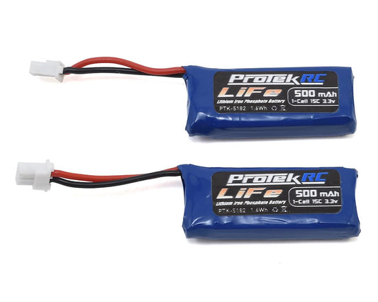 ProTek RC 2x1S Sport Race 15C Stick LiFe Battery (3.3V/500mAh) (Kyosho Mini-Z) PTK-5182
