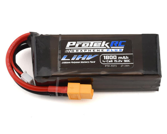 ProTek RC 4S 90C Si-Graphene + HV LiPo Battery w/XT60 Connector (15.2V/1800mAh) PTK-5573