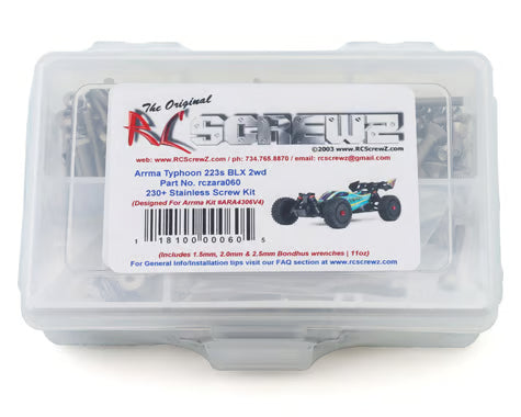 RC Screwz Arrma® Typhon™ 223S BLX 1/8 Buggy Stainless Steel Screw Kit RCZARA060