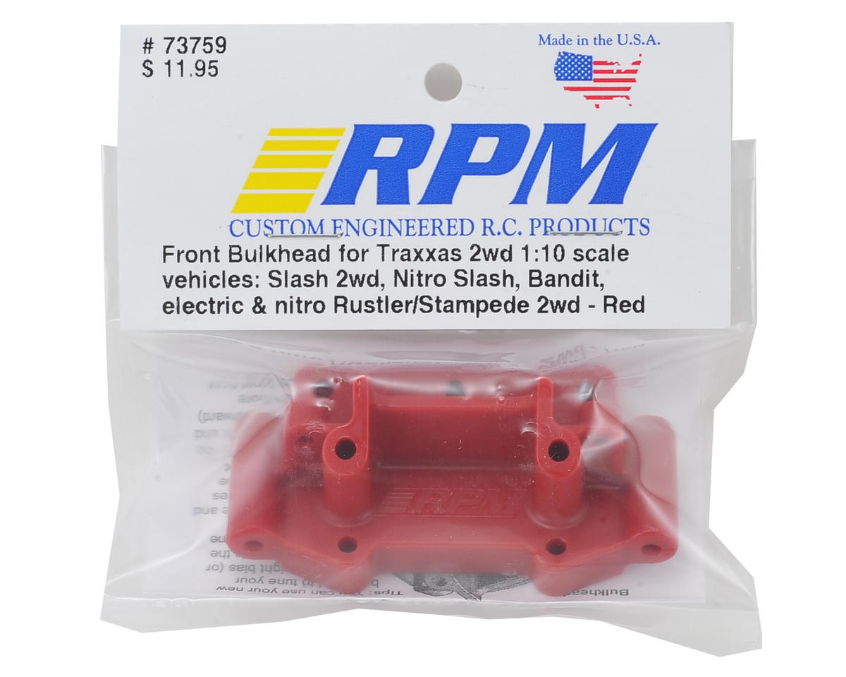 RPM Traxxas 2WD Front Bulkhead (Red) 73759