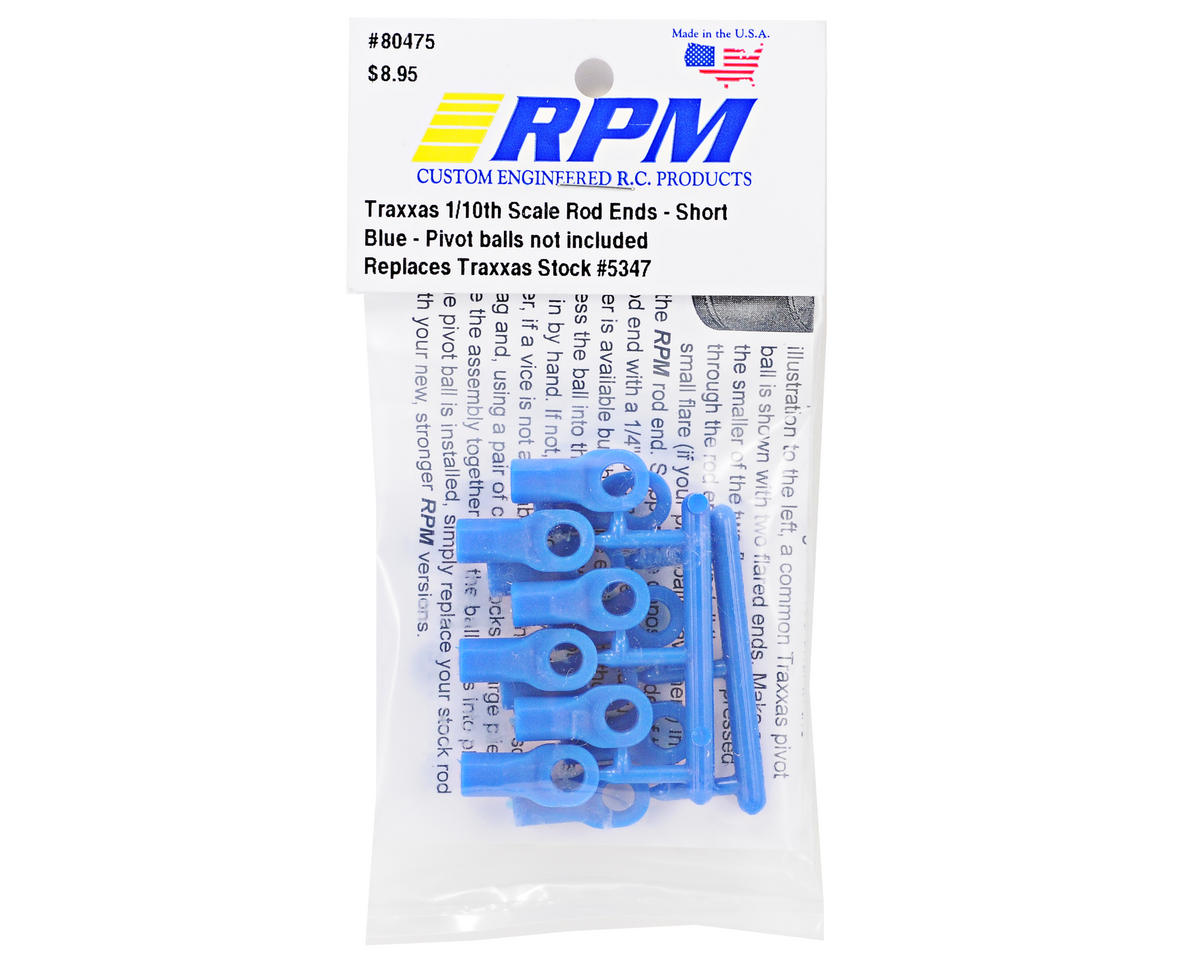 RPM Short Turnbuckle Rod End Set for Traxxas Nitro Chassis (Blue) (12) RPM80475