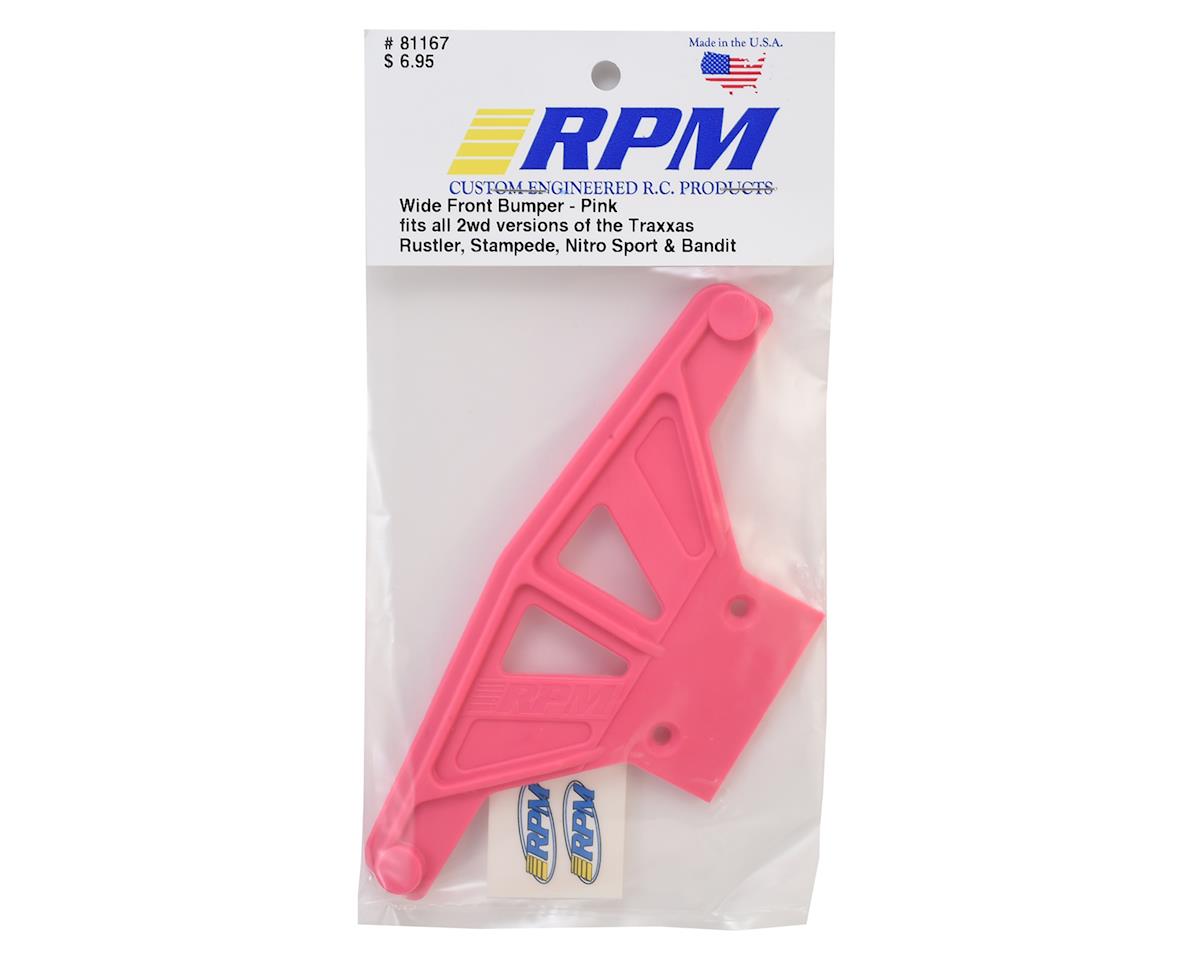 RPM Traxxas Rustler/Stampede Wide Front Bumper (Pink) RPM81167