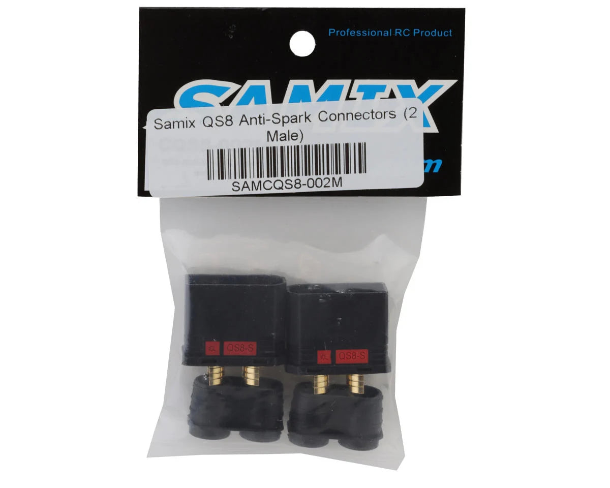 Samix QS8 Anti-Spark Connectors (Black) (2 Male) SAMQS8-002M