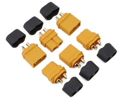 Samix XT60 Connectors w/Wire Covers (3 Male/3 Female) SAMCXT60H-003