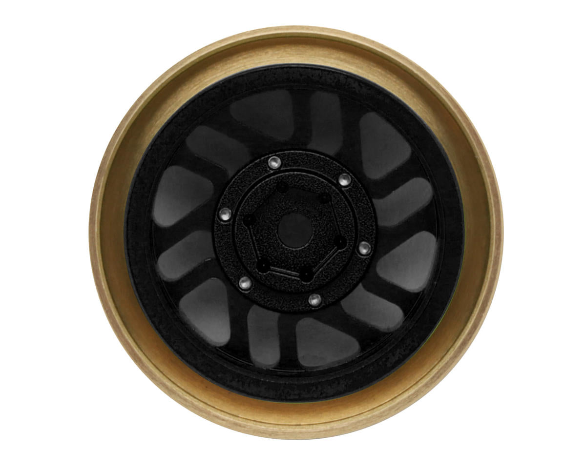 Samix Traxxas TRX-4M Aluminum/Brass Bead-lock Wheel Set (Black) (4) (35g) (Adj. Offset) 6671-BK