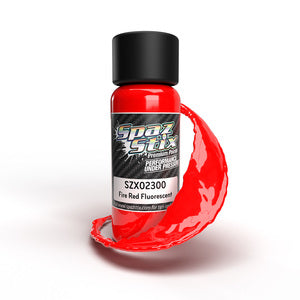 Fire Red Fluorescent Airbrush Ready Paint, 2oz Bottle SZX02300
