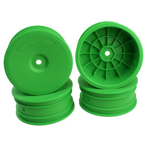 DE Racing "Speedline" 2.2 1/10 Buggy Front Wheels (4) (B6/RB6) (Green) w/12mm Hex DER-SB4-AFG