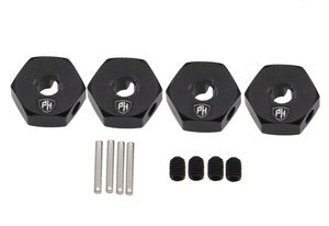 12mm Wheel hex (4), Black, for Losi Mini LMT PHB6512BLACK