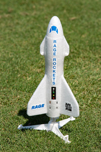 Spinner Missile XL Electric Free-Flight Rocket with Parachute and LEDs, White RGR4150W