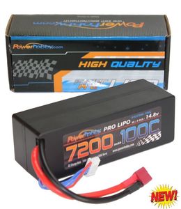 4S 14.8V 7200MAH 100C Lipo Battery w Deans Plug Hard Case PHB4S7200100CDNSHCS