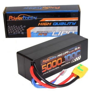 6S 22.2V 5000MAH 100C Hard Case Lipo Battery, w/ XT90 Plug PHB6S5000100CXT90HCS