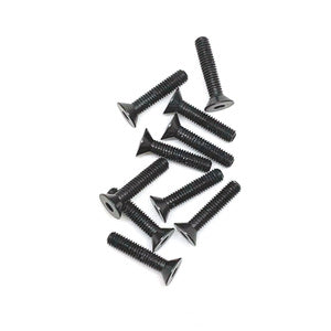 Aluminum Alloy Flat Head Screw 3x14mm Black (10pcs) RCE3170