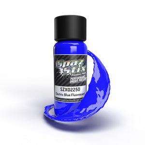Electric Blue Fluorescent Airbrush Ready Paint, 2oz Bottle SZX02250